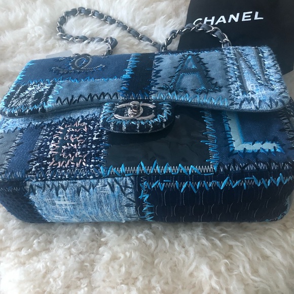 SOLDChanel 15P flap bag stitched Mint collector pc - Picture 4 of 13